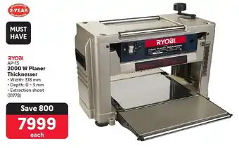 Makro RYOBI 2000 W Planer Thicknesser offer