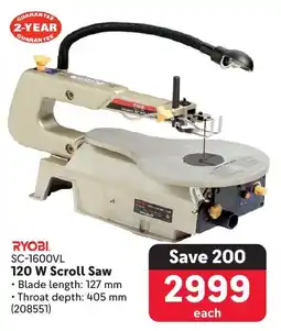 Makro RYOBI 120 W Scroll Saw offer