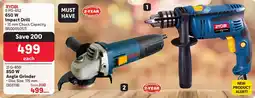 Makro RYOBI 650 W Impact Drill OR 850 W Angle Grinder offer