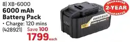 Makro Ryobi 6000 mAh Battery Pack offer