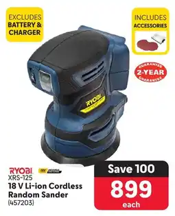 Makro RYOBI 18 V Li-ion Cordless Random Sander offer