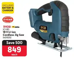Makro RYOBI 18 V Li-ion Cordless Jig Saw offer
