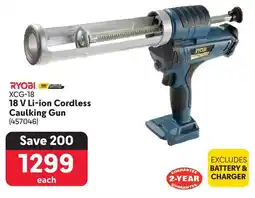 Makro RYOBI 18 V Li-ion Cordless Caulking Gun offer