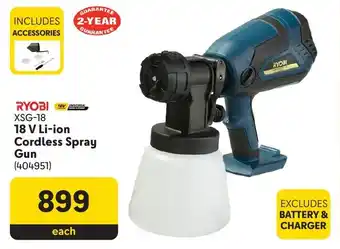 Makro RYOBI 18 V Li-ion Cordless Spray Gun offer