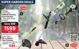 Makro RYOBI 1000 W Electric Line Trimmer OR 30 cc Petrol Line Trimmer offer