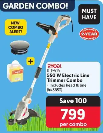 Makro RYOBI 550 W Electric Line Trimmer Combo offer