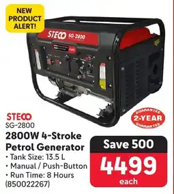 Makro STECO 2800W 4-Stroke Petrol Generator offer