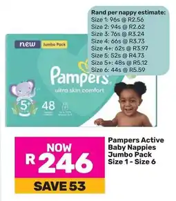 Game Pampers Active Baby Nappies Jumbo Pack offer