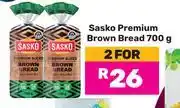 Game Sasko Premium Brown Bread-For 2 x 700g offer