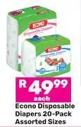 Game Econo Disposable Diapers 20 Pack Assorted Sizes-Each offer