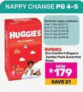 Game Huggies Dry Comfort Diapers Jumbo Pack (Assorted Size)-Per Pack offer