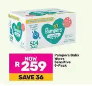 Game Pampers Baby Wipes Sensitive 9 Pack offer