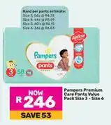 Game Pampers Premium Care Pants Value Pack Size 3-6 offer