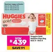 Game Huggies Gold Nappies Giga Bag Size 3-Size 5 offer