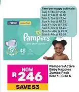 Game Pampers Active Baby Nappies Jumbo Pack Size 1-Size 6 offer