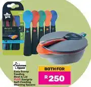 Game Tommee Tippee Easy Scoop Feeding Bowl & Lid Plus Easigrip Self Feeding Weaning Spoons-Both For offer