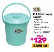Game Baby Care 18L Steri Nappy Bucket offer