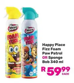 Game Happy Place Fizz Foam Paw Patrol OR Sponge Bob offer
