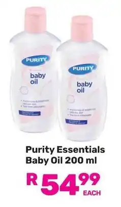 Game Purity Essentials Baby Oil offer