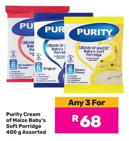 Game Purity Cream of Maize Baby's Soft Porridge Assorted offer