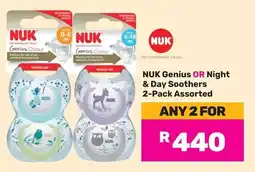 Game NUK Genius OR Night & Day Soothers Assorted offer