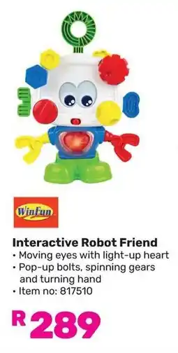 Game Win Fun Interactive Robot Friend offer