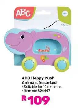 Game ABC Happy Push Animals Assorted offer