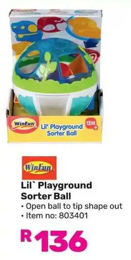 Game Win Fun Lil Playground Sorter Ball offer