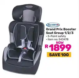 Game BAMBINO Grand Prix Booster Seat Group offer