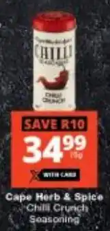 Checkers Cape Herb & Spice Chilli Crunch Seasoning offer
