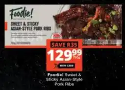 Checkers Foodie! Sweet & Sticky Asian-Style Pork Ribs offer