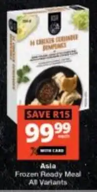 Checkers Asia Frozen Ready Meal All Variants offer