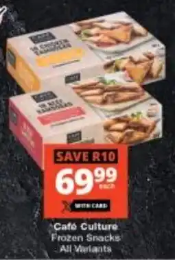Checkers Café Culture Frozen Snacks All Variants offer