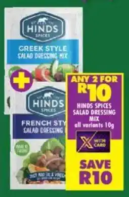 Shoprite Hinds spices salad dressing mix all variants offer