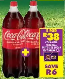 Shoprite Coca-cola original taste less sugar soft drink offer