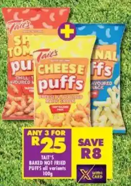 Shoprite Tait's baked not fried puffs all variants offer