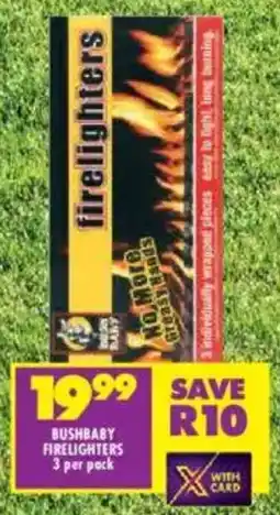 Shoprite Bushbaby firelighters offer