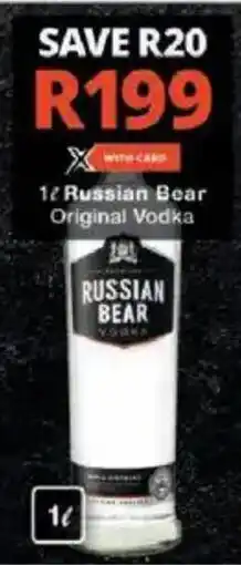 Checkers Russian Bear Original Vodka offer