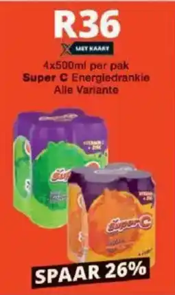 Checkers Super C Energy Drink All Variants offer