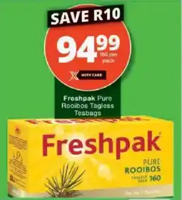 Checkers Freshpak Pure Rooibos Tagless Teabags offer