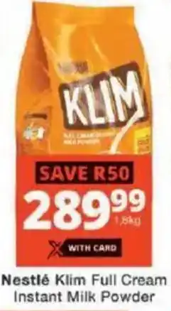 Checkers Nestlé Klim Full Cream Instant Milk Powder offer