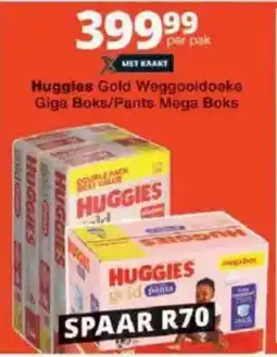 Checkers Huggies Gold Disposable Diapers Giga Box/ Pants Mega Box offer
