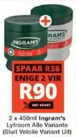 Checkers Ingram's Body Cream All Variants offer