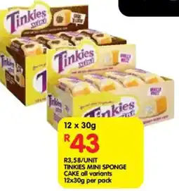 Shoprite Tinkies mini sponge cake all variants offer