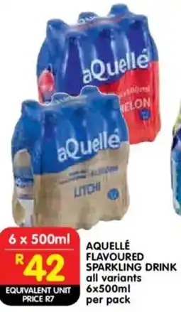 Shoprite Aquellé flavoured sparkling drink all variants offer