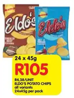 Shoprite Eldo's potato chips all variants offer