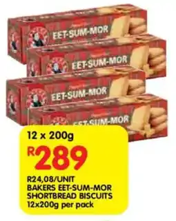 Shoprite Bakers eet-sum-mor shortbread biscuits offer