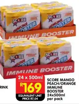Shoprite Score mango peach/ orange immune booster offer