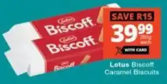 Checkers Lotus Biscoff Caramel Biscuits offer