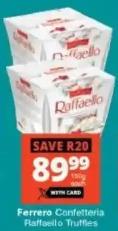 Checkers Ferrero Confetteria Raffaello Truffles offer